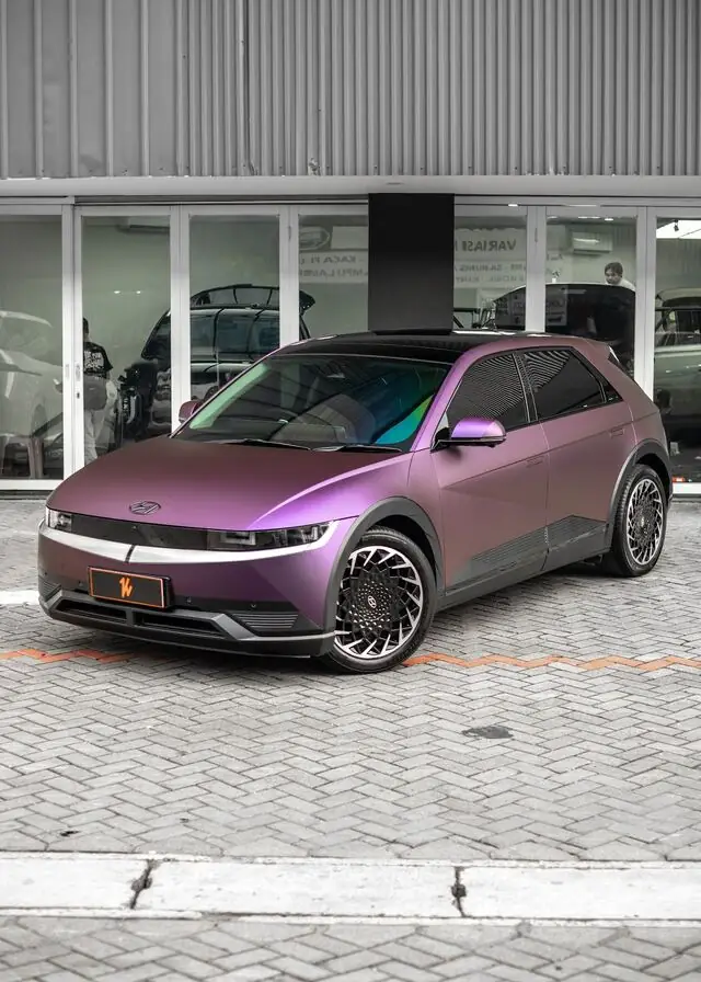 Color Wrap Hyundai Ioniq 5 Proteger Matte Ghost Midnight Purple — Kitawrapin