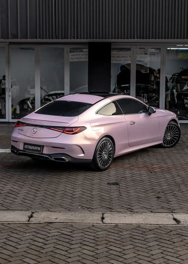 Color Wrap Mercedes Benz CLE200 Coupe Spectech MIUI Liquid Champagne Pink — Kitawrapin