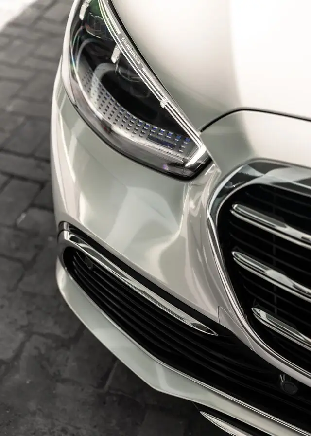 Color Wrap Mercedes Benz s450 Axevinyl Metalic White — Kitawrapin