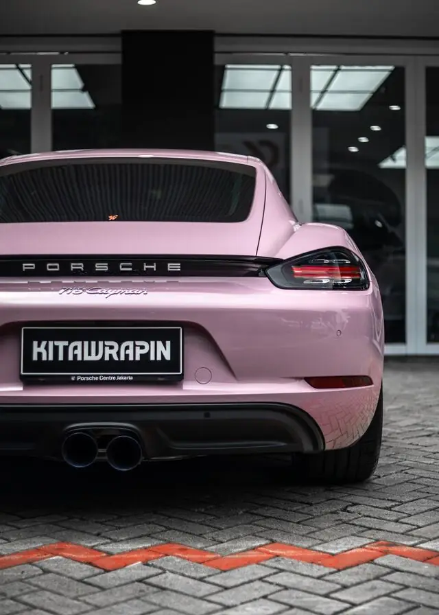 Color Wrap Porsche Cayman Spectech Oolong Milk Pink — Kitawrapin