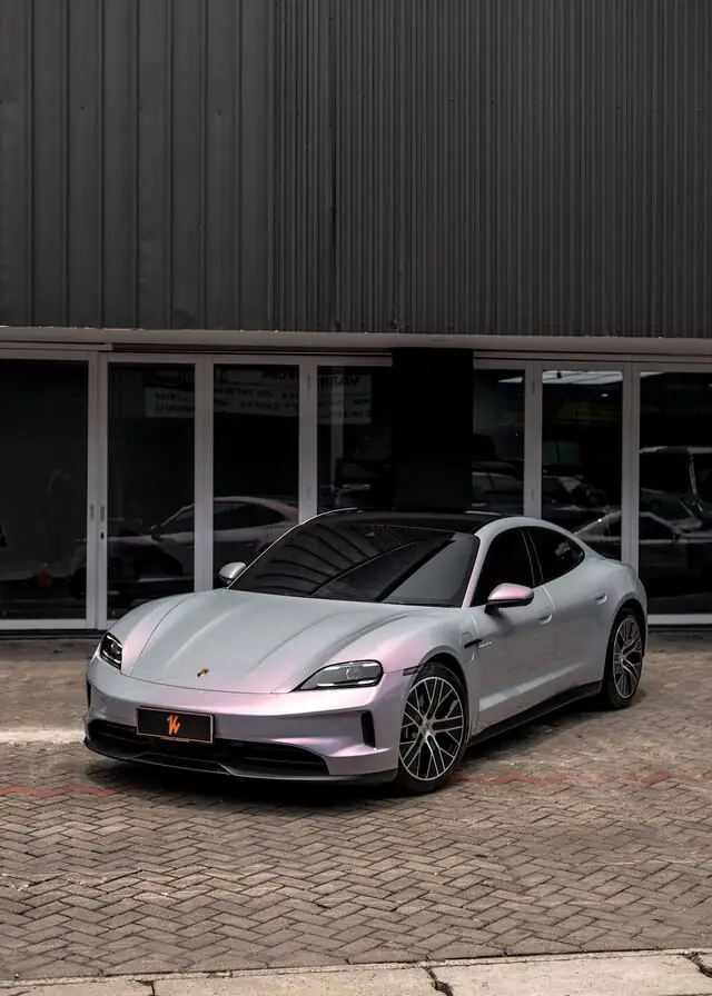 Color Wrap Porsche Taycan Spectech Twin Colour Gray — Kitawrapin